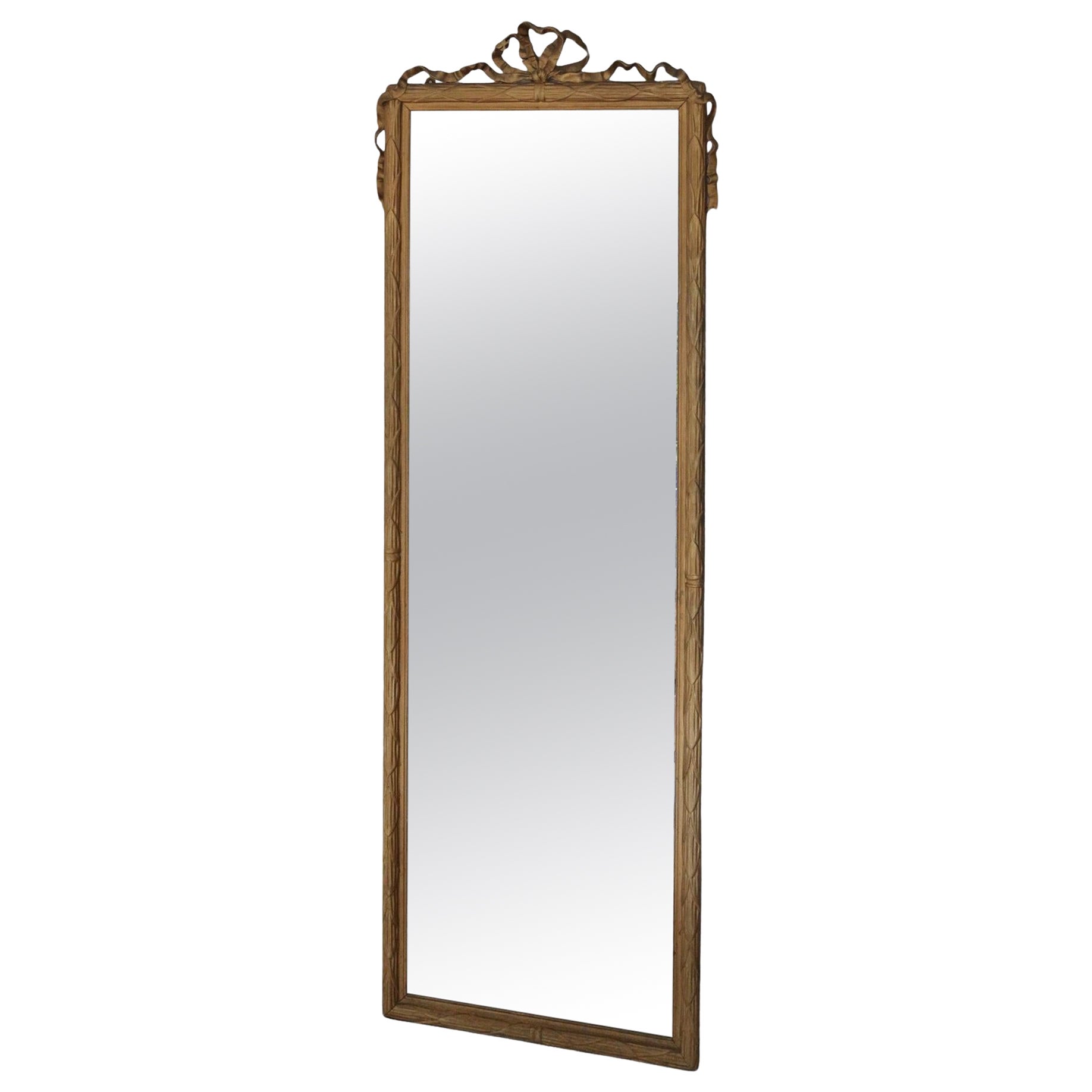 Antique Mirror grande del C1900 dorato a tutta altezza da pavimento da parete Qualità