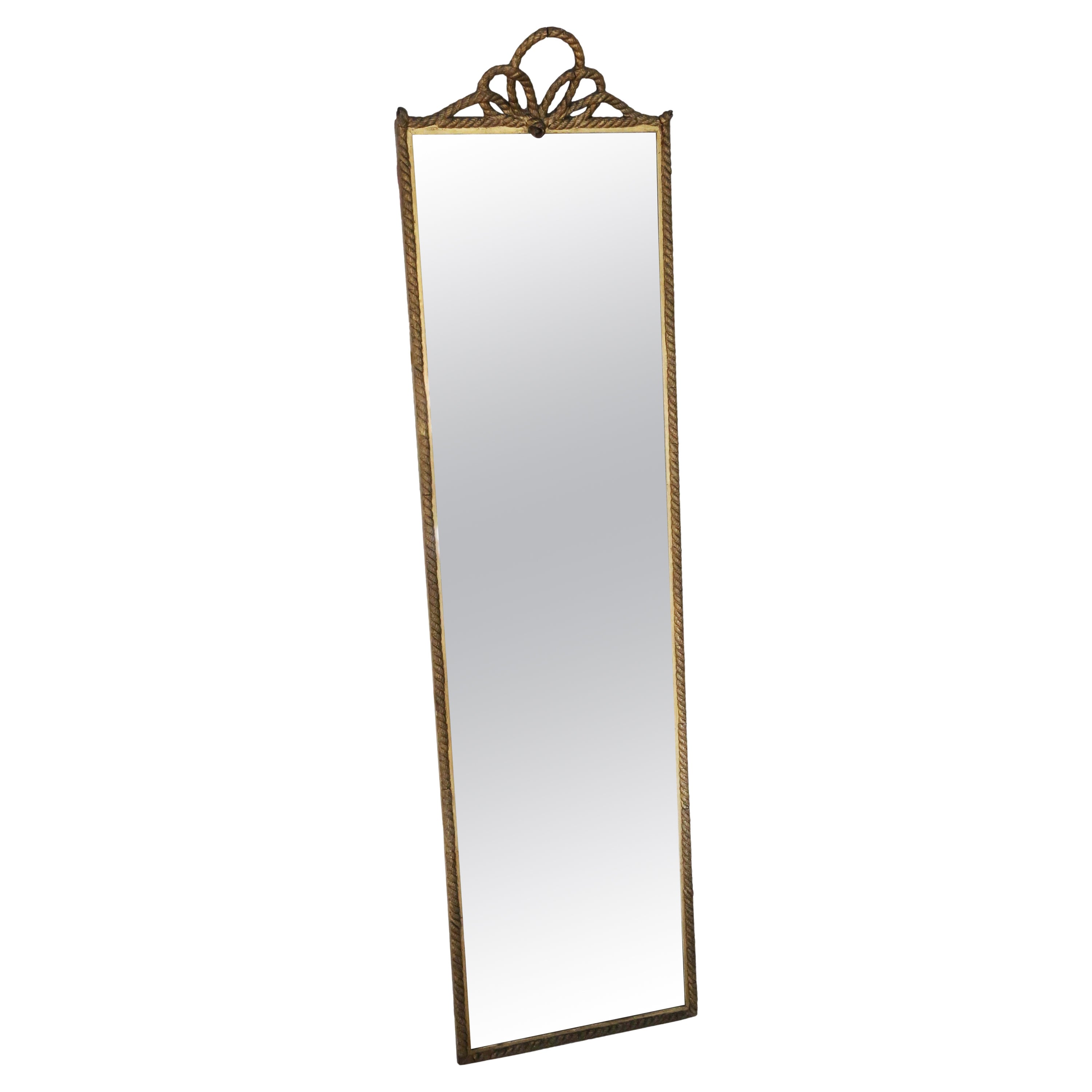 Antique C1900 Large Gilt full height Floor Wall Dressing Mirror – Quality