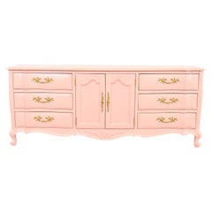 Weiß Möbel Französisch Provincial Louis XV Rosa lackiert Triple Kommode