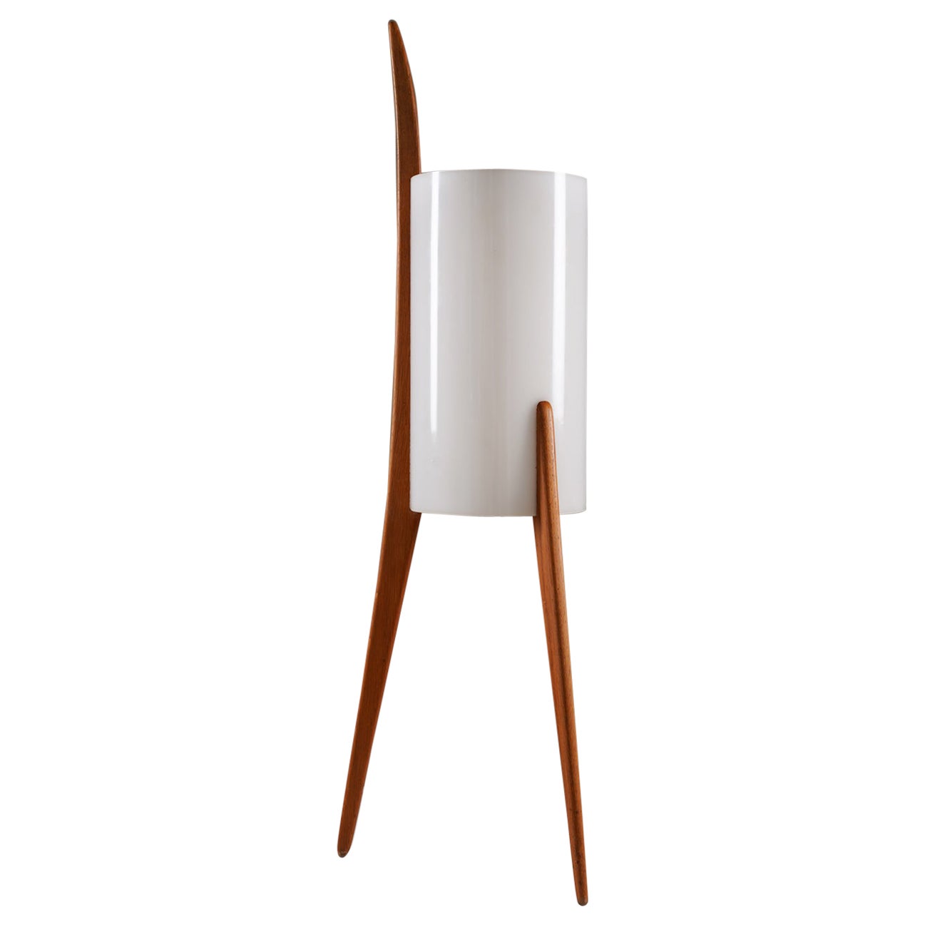 Schwedische Stehlampe aus Acryl und Buche aus der Mitte des Jahrhunderts von Luxus, 1960er Jahre