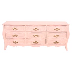 Baker Furniture French Provincial Louis XV laqué rose