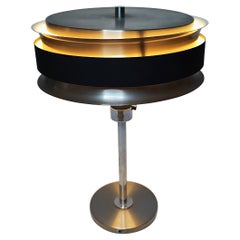 Vintage 70s two-tone aluminum table lamp - 1970