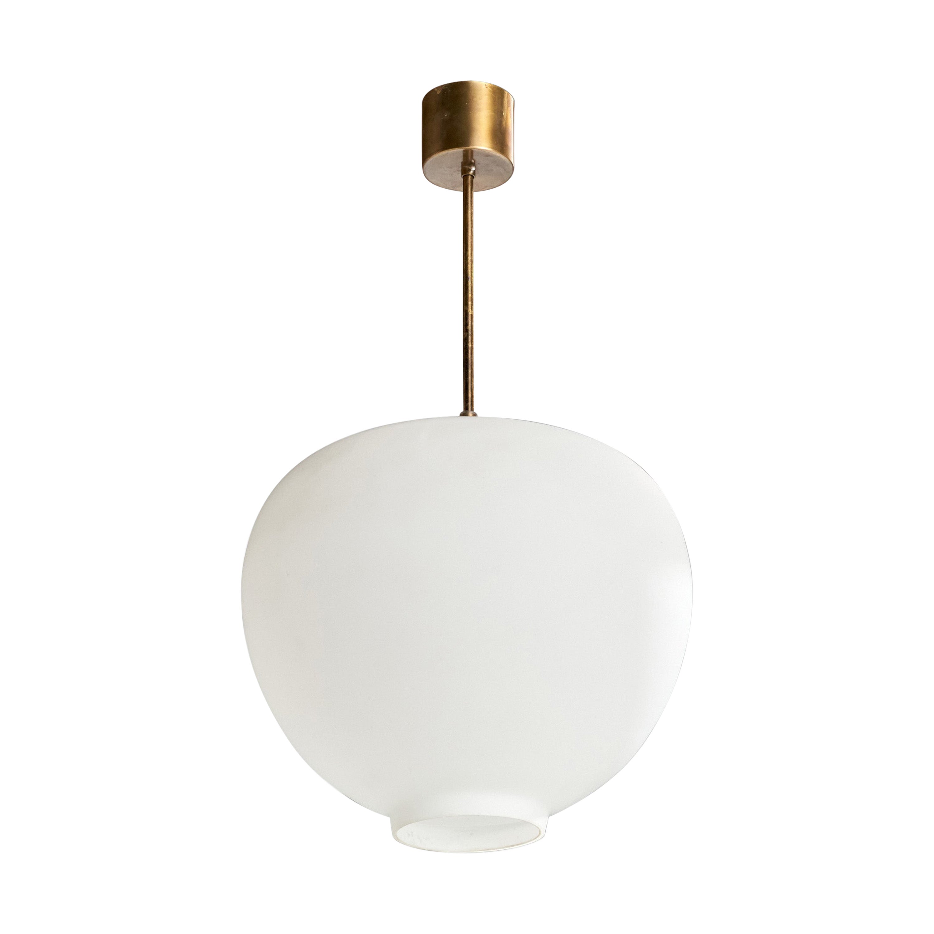 Arvid Böhlmarks Lampfabrik, Lampada a sospensione, Ottone, Vetro, Svezia, anni 50