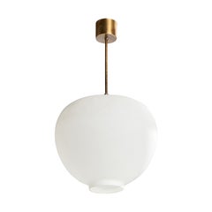 Arvid Böhlmarks Lampfabrik, Lampada a sospensione, Ottone, Vetro, Svezia, anni 50
