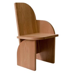 Floor Model Sale, Oak, Bluff Side Chair Left, Hardwood, Sculptural Side Chair