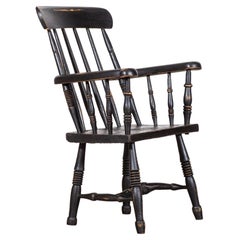 19thC Irish Ebonised Famine Chair