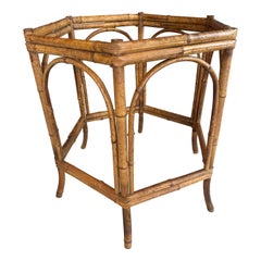 Vintage Brighton Pavilion Style Rattan Dining or Game Table Base
