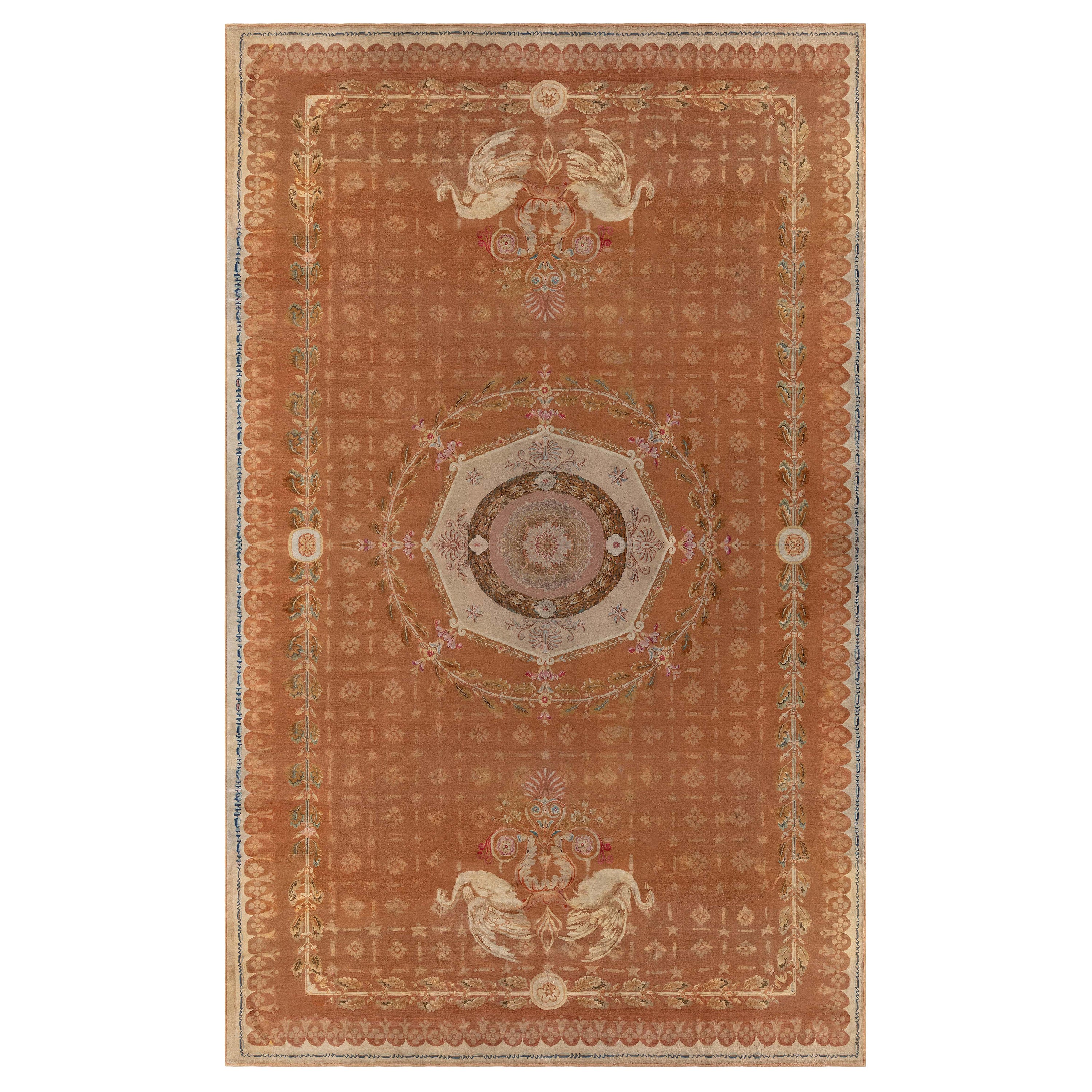 Doris Leslie Blau Oversized Antique French Directoire Savonnerie Rug