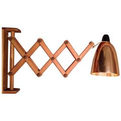 Rare Terence Conran 1950s Copper Wall Lamp