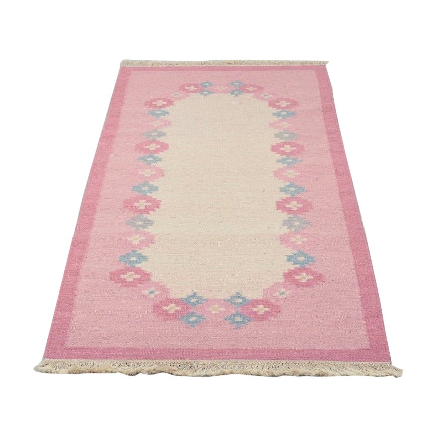 Swedish textile designer. Handwoven runner in pure wool. Mid-20th C.
