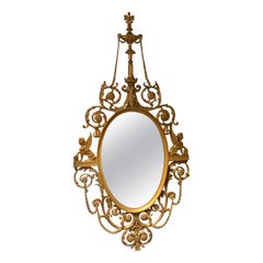 Antique Giltwood empire mirror c 1860