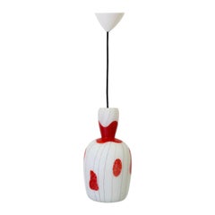 Pendentif en verre soufflé artisanal de style Anzolo Fuga des années 1950