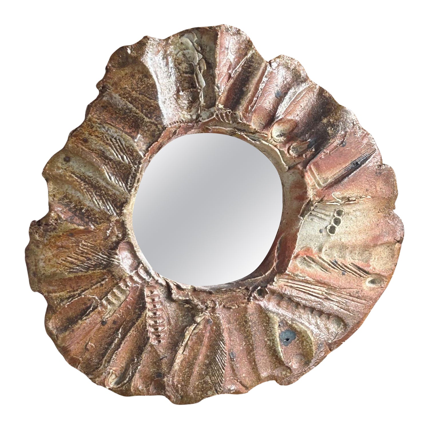 20th Century ceramic mirror by LaBorne