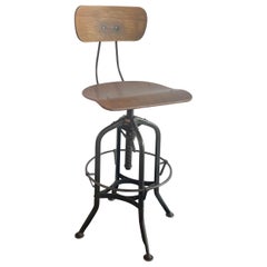 Tabouret industriel pivotant de Toledo Metal Furniture Co.