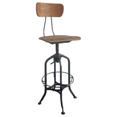 Industrial Drafting Swivel Stool By Toledo Metal Furniture Co.