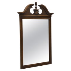 LEXINGTON Cherry Traditional Pediment Beveled Wall Mirror