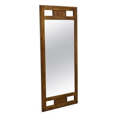 DREXEL HERITAGE Woodbriar Pecan Campaign Style Wall Mirror