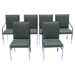 Seis sillas de comedor de Pierre Cardin, recién retapizadas
