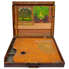 19th Century French Mahogany Painters Box