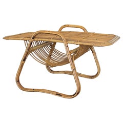 Italian Rattan Coffee Table