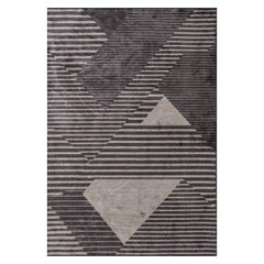 Tapis de sol contemporain géométrique de luxe