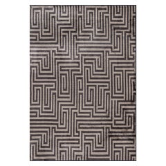 Tapis de sol contemporain géométrique de luxe