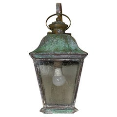 Single Vintage Solid Brass Wall Lantern
