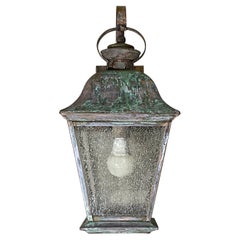 Single Vintage Solid Brass Wall Lantern