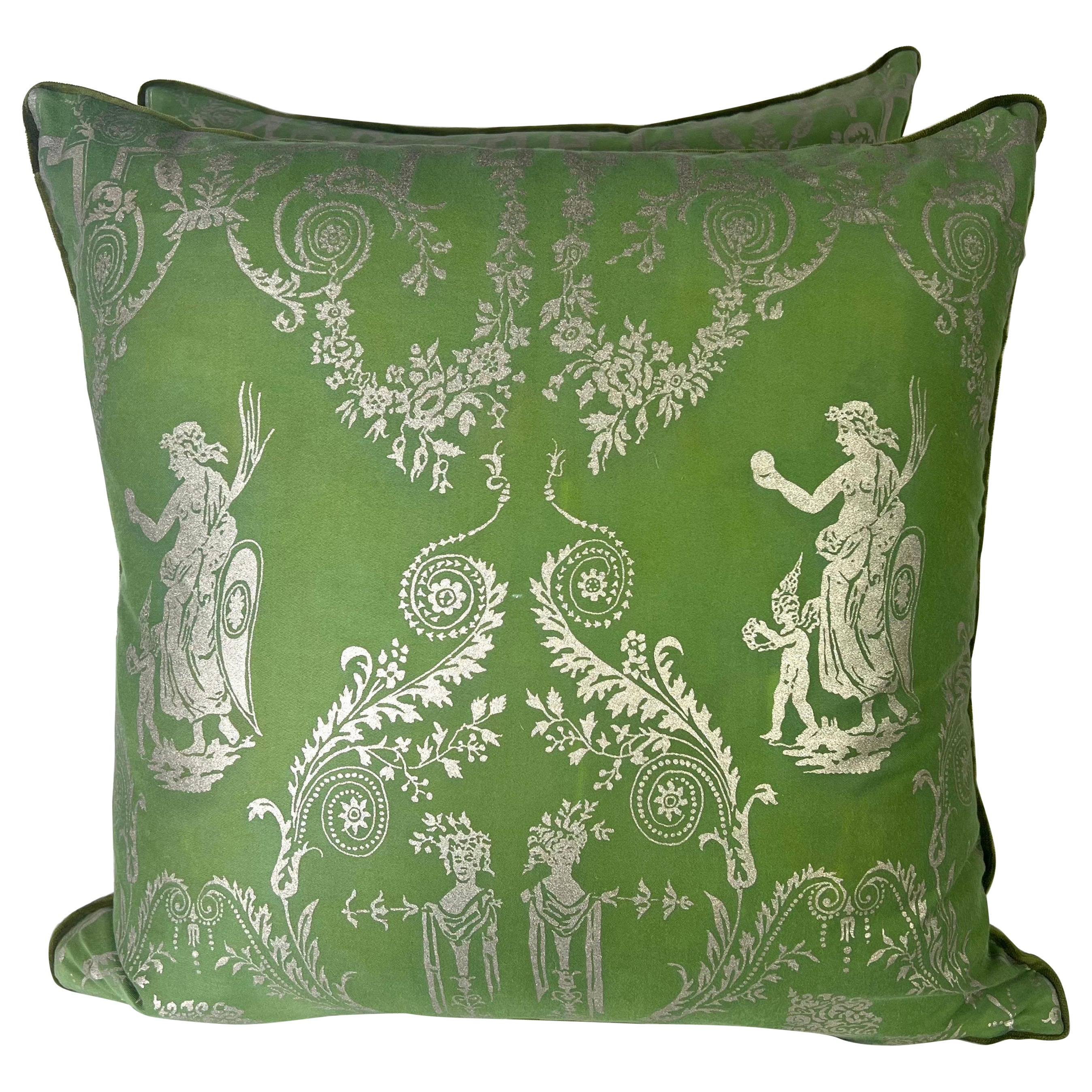 Coppia di cuscini Fortuny con motivo Boucher