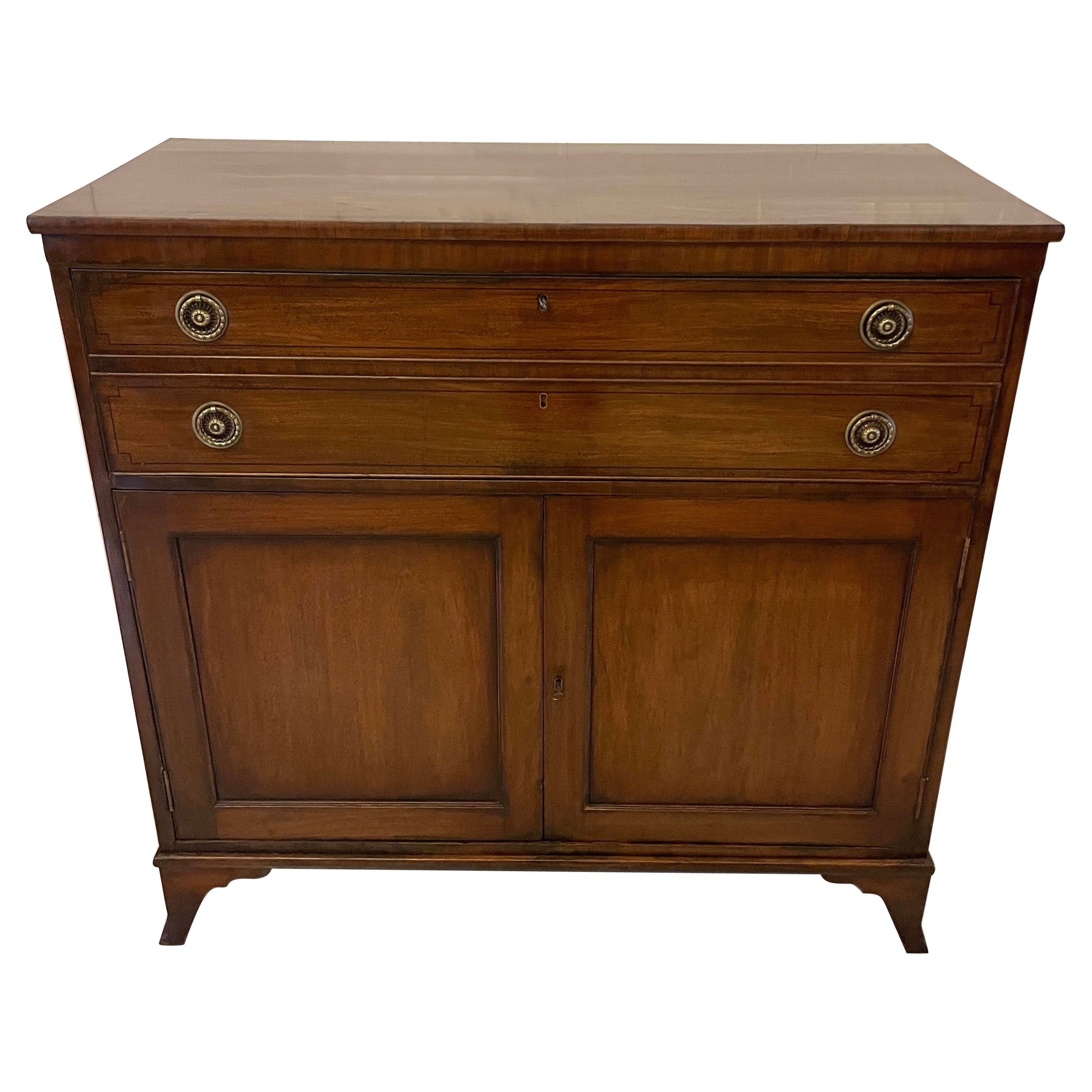 Antique George III Quality Mahogany Secretaire Desk