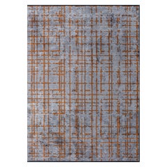 Modern Checkered Red Luxury Hand-Finished Area Rug