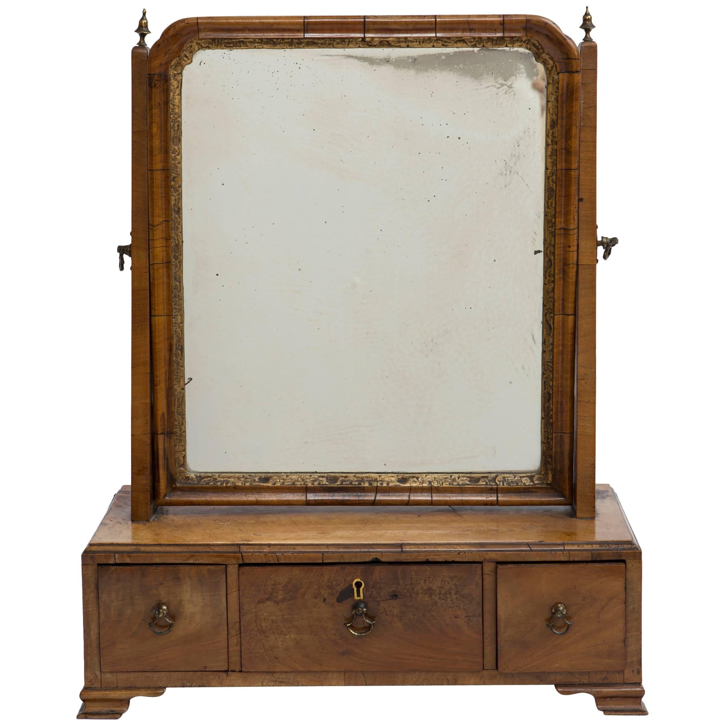 19th Century Gentleman's Dressing Mirror with Three Drawers For Sale