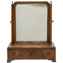 19th Century Gentleman's Dressing Mirror with Three Drawers