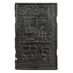 Plaque de cheminée / dosseret de cheminée antique