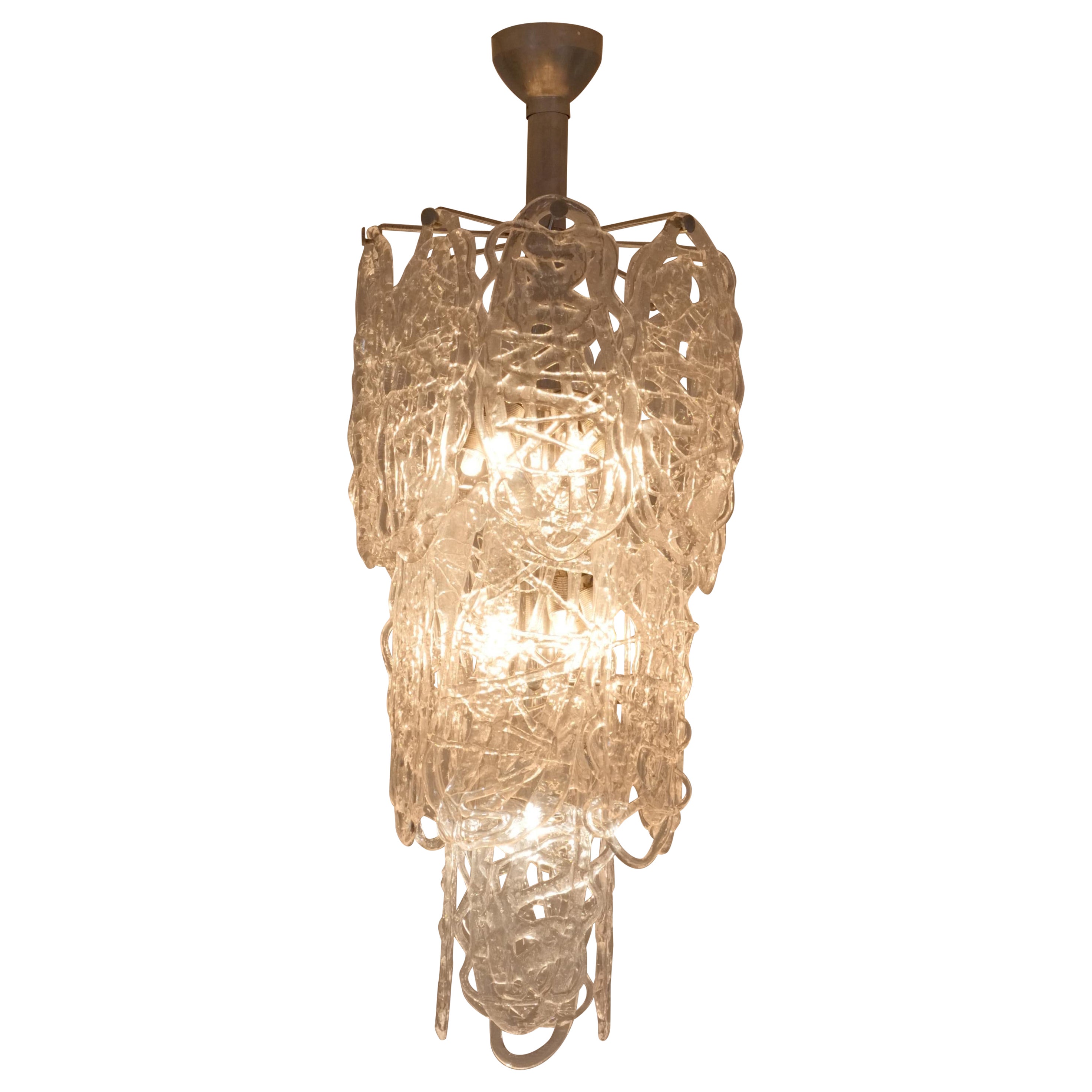 Grand lustre de Murano Carlo Nason pour Mazzega