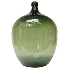 Large Green Antique French Demijohn / Carboy