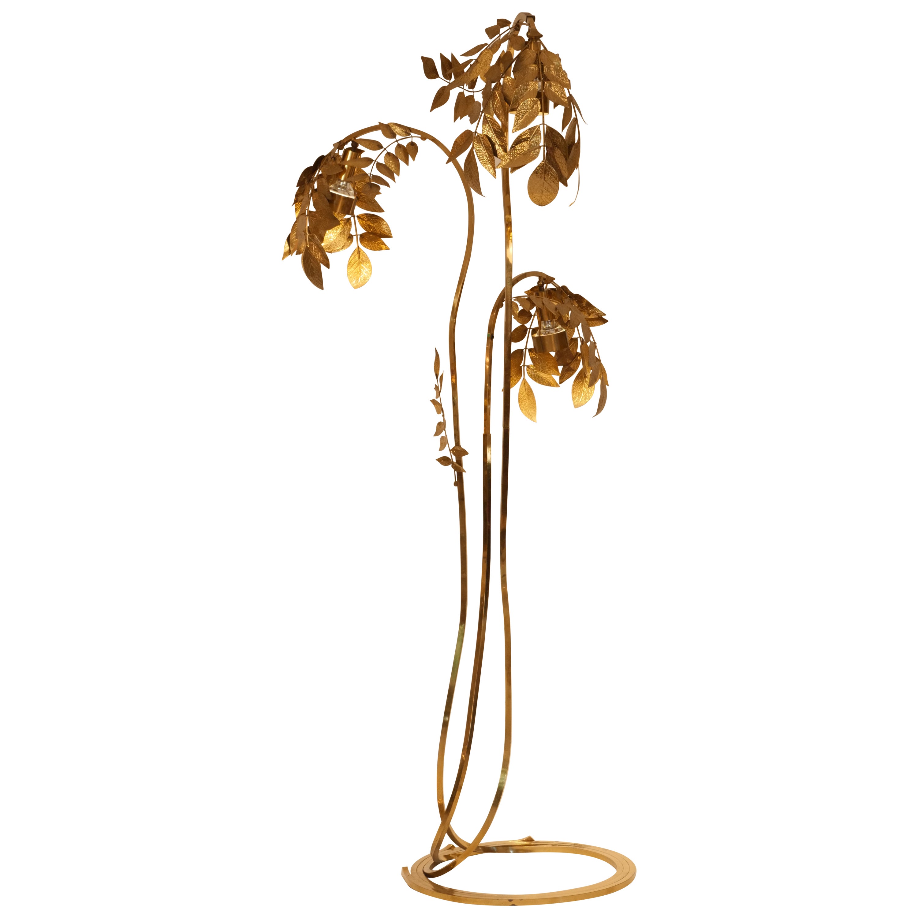 Beeindruckende Tommaso Barbi-Stehleuchte „Wisteria“ Italien um 1970 im Angebot