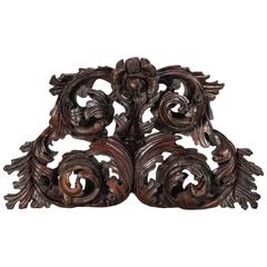 Large Portuguese Carved Oak Architectural Element