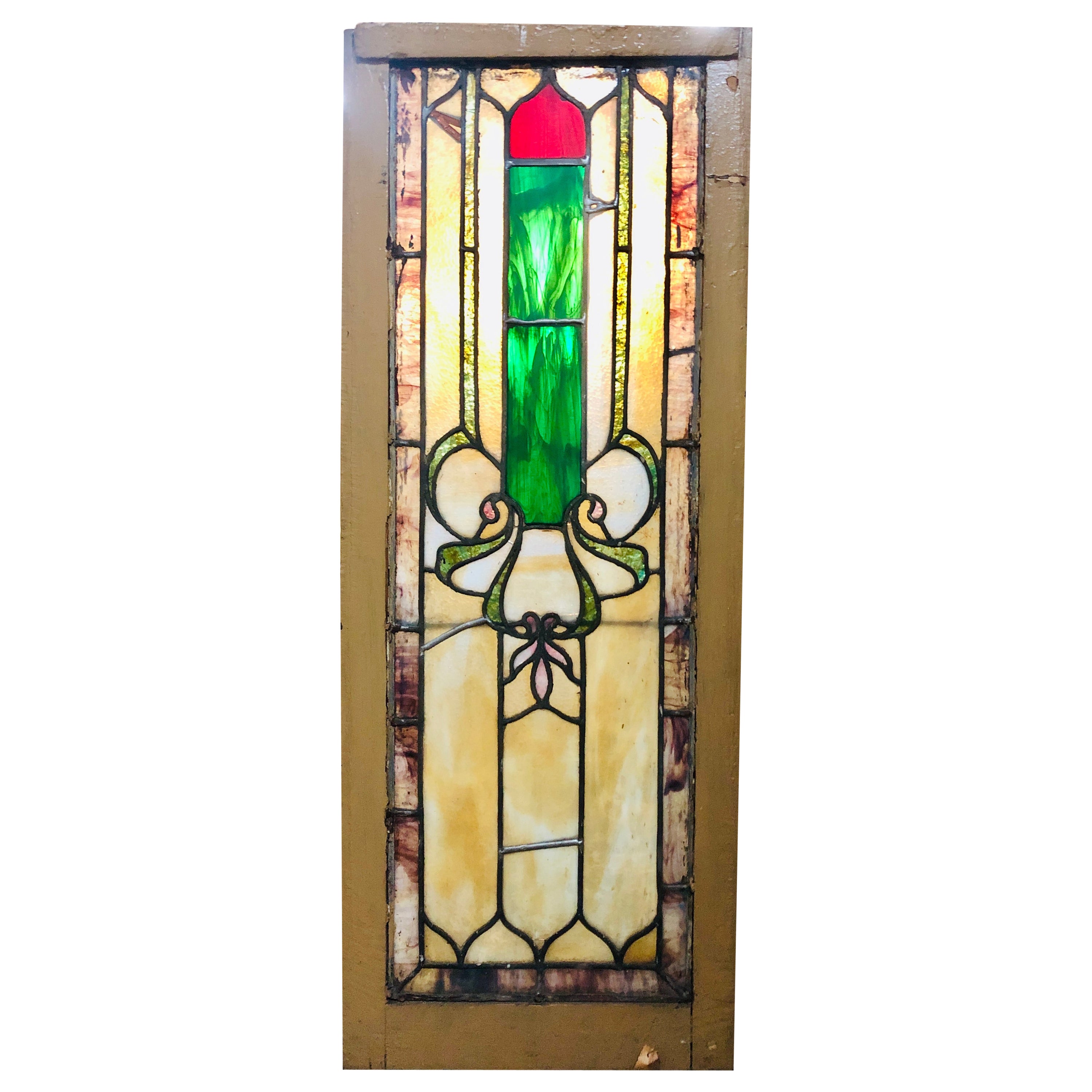Vidriera Art Nouveau 16" x 41