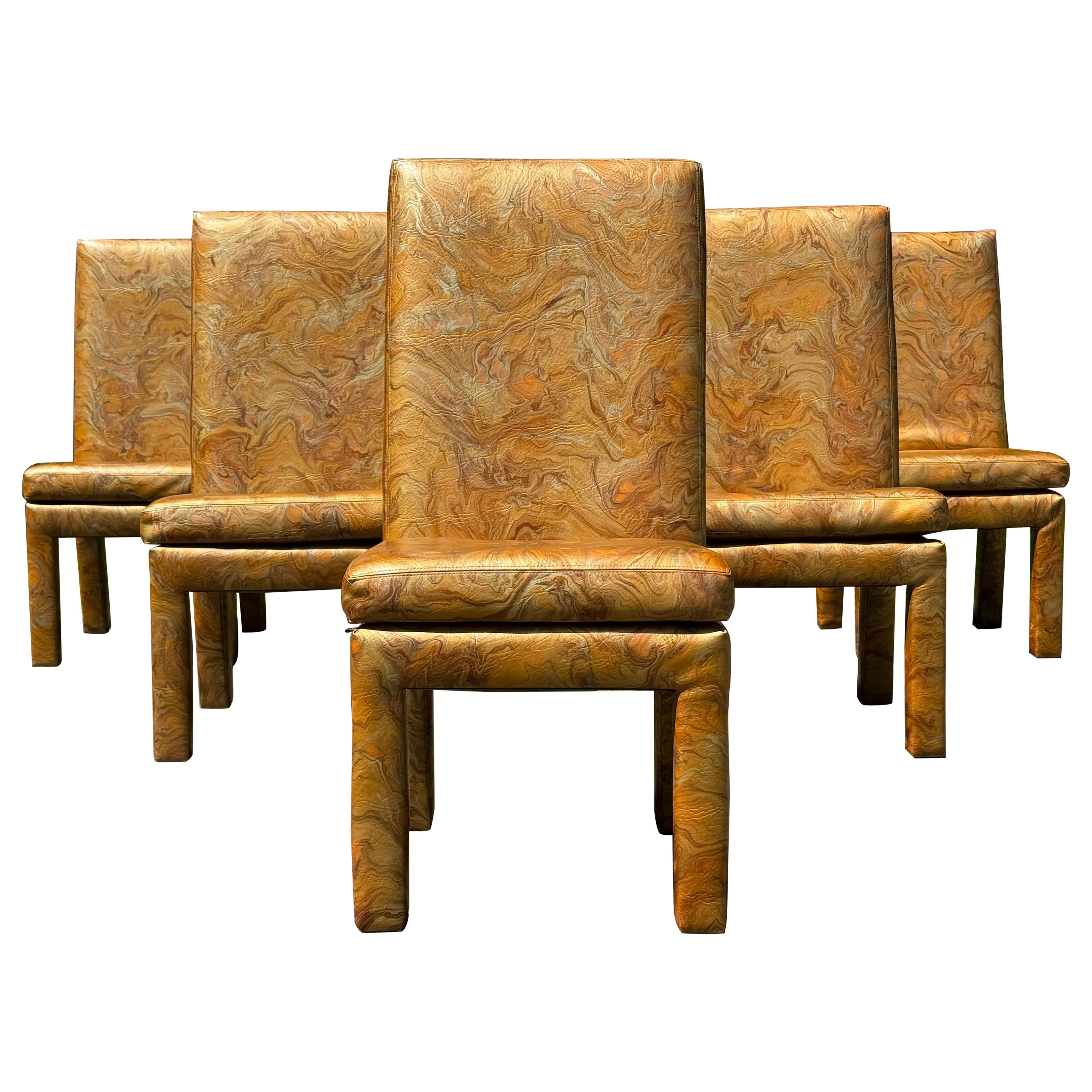 Set of 6 Parsons Dining Chairs Milo Baughman For Thayer Coggin