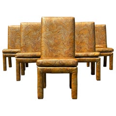 Set di 6 sedie da pranzo Parsons di Milo Baughman per Thayer Coggin