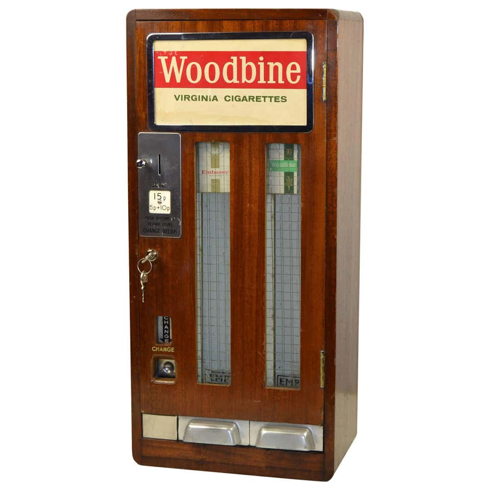 First Cigarette Machine Cigarette Vending Machine - For Sale on 1stDibs | vintage cigarette ...