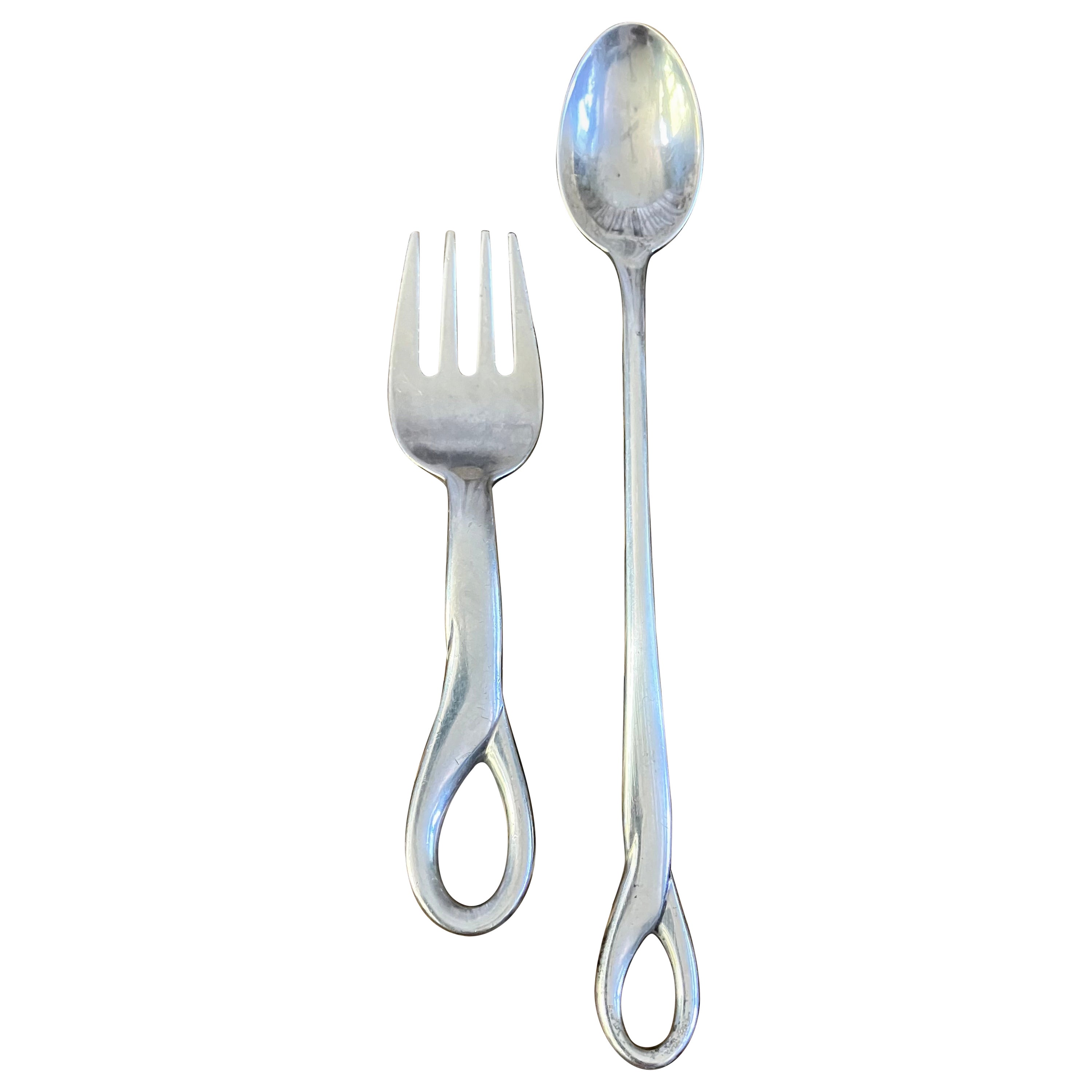 Elsa Peretti para Tiffany Utensilios de plata de ley para bebés en venta