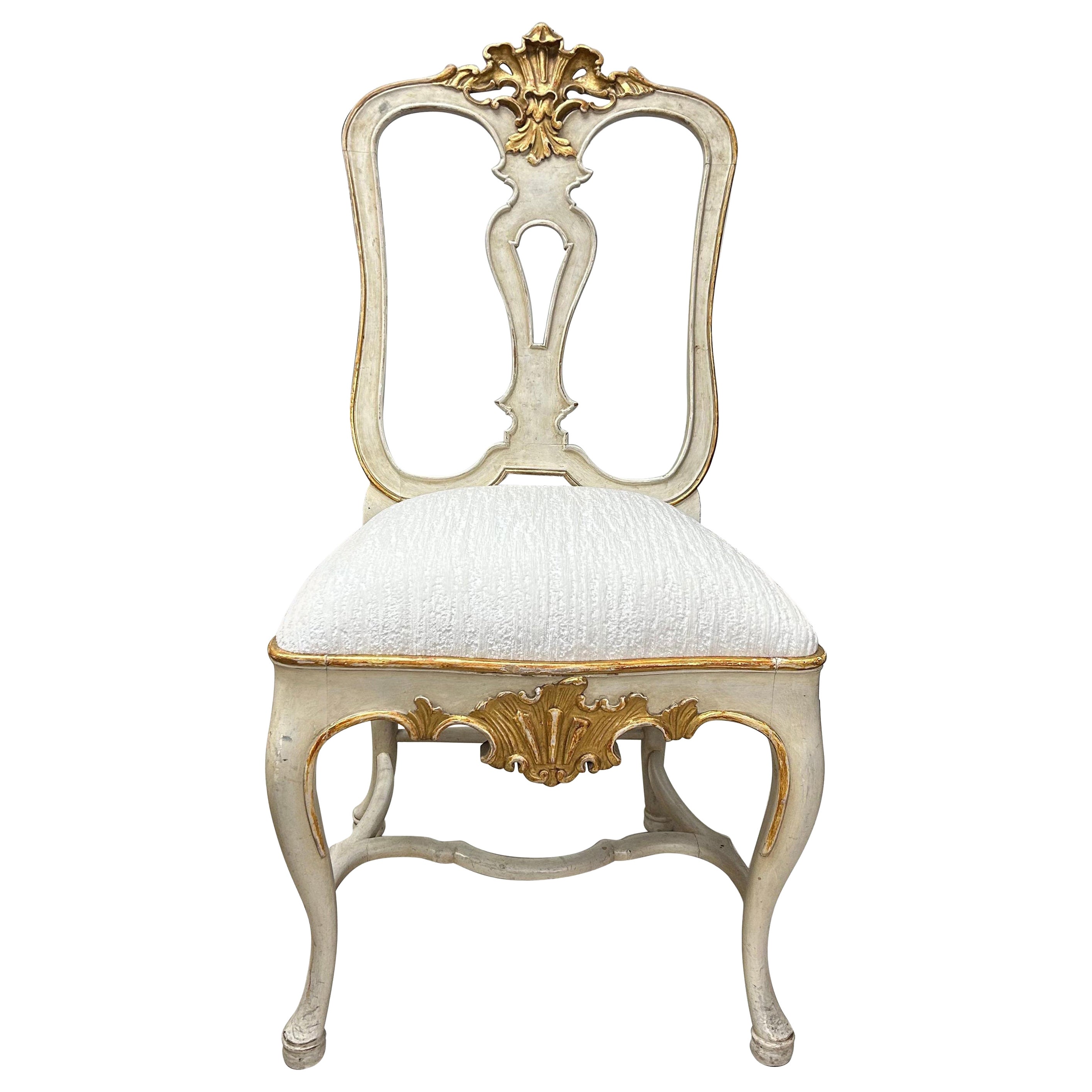Italian Painted And Gilt Chair For Sale