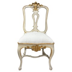 Antique Italian Painted And Gilt Chair