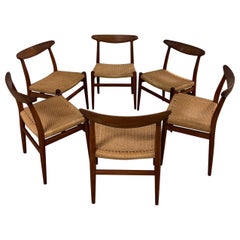 6x Sedie Hans Wegner di C.M. Madsen 1953 Danimarca