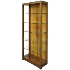 Mid-Century Modern Rosewood & Glass Henredon Oil Drop Etagerè Bookcase Shelf