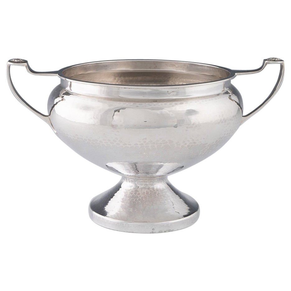 A E Jones Arts and Crafts Silver Bowl Birmingham 1924