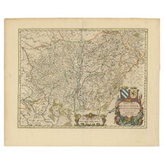 Masterful Cartography and Heraldic Art: Blaeu's Map of the Duchy of Burgundy