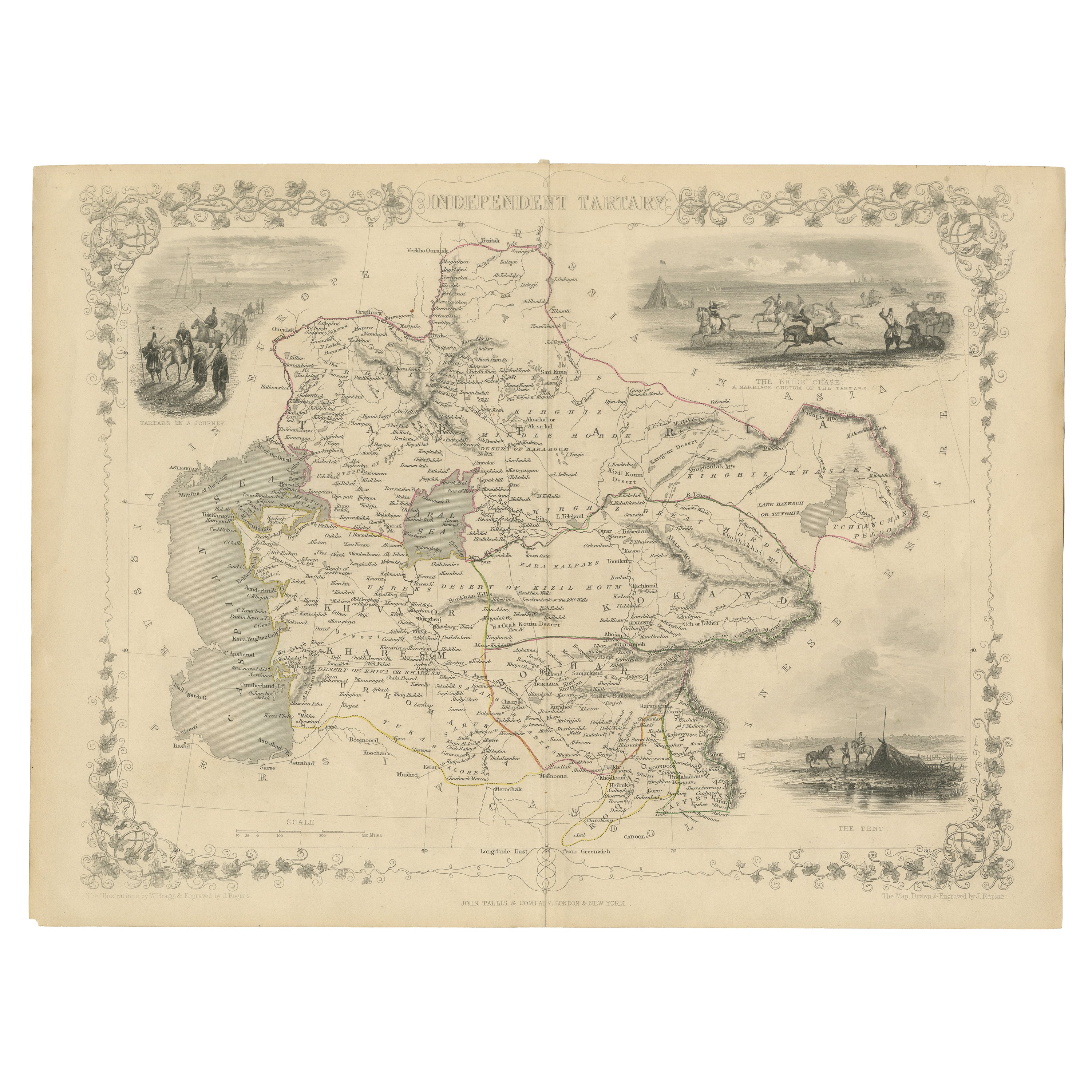 Gateway to the Steppes: Tallis's Masterpiece Map of Indepent Tartary, 1851